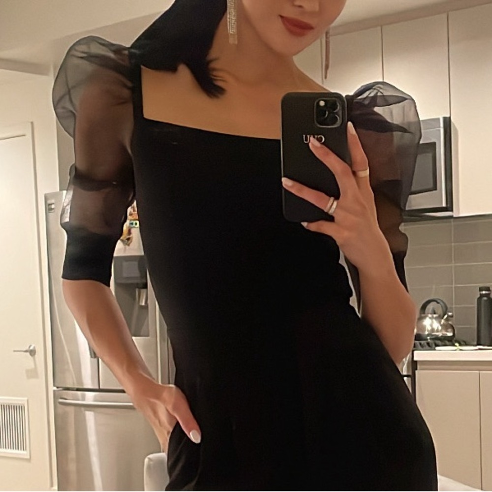 Bar III Puff Sleeve Top